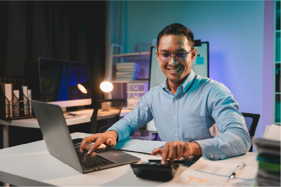 Person using technology